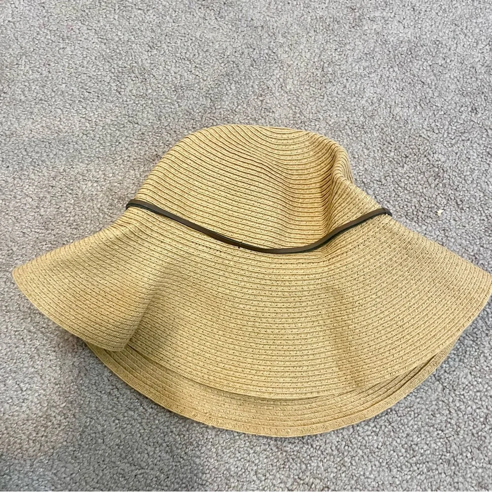 Talula Aritzia Straw Bucket Style Hat - Picture 2 of 5